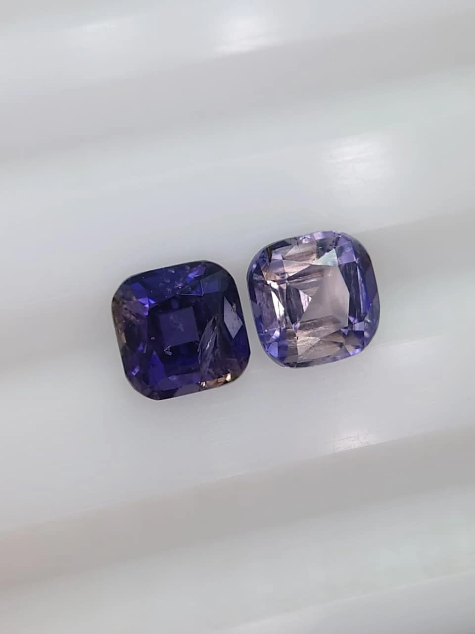 2ct Natural Iolite Pair in Cushion Cut from Madagascar — view 6